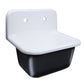Nantucket Sinks Anchor 22" Single Bowl Wall Mount Cast Iron Utility/Kitchen Sink With Brass Drain Set