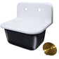 Nantucket Sinks Anchor 22" Single Bowl Wall Mount Cast Iron Utility/Kitchen Sink With Brass Drain Set