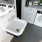 Nantucket Sinks Anchor 22" Single Bowl Wall Mount Cast Iron Utility/Kitchen Sink With Chrome Drain Set