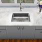 Nantucket Sinks Brightwork 20" Dual Mount Hand-Hammered Single Bowl Stainless Steel Bar Sink