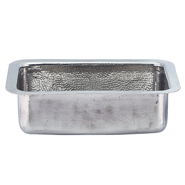 Nantucket Sinks Brightwork 20" Dual Mount Hand-Hammered Single Bowl Stainless Steel Bar Sink