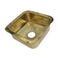 Nantucket Sinks Brightwork Home 17" Square Undermount or Overmount Polished Brass Single Bowl Hammered Bar Sink