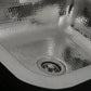 Nantucket Sinks Brightwork Home 18" Square Undermount or Overmount Polished Stainless Steel Single Bowl Hammered Bar Sink