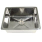 Nantucket Sinks Brightwork Home 23" Rectangle Undermount Polished Stainless Steel Single Bowl Hammered Kitchen/Laundry Sink (9 Inches Deep)
