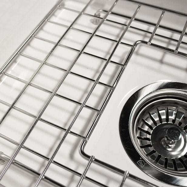 Nantucket Sinks Cape 31" White Dualmount Fireclay Sink With Drain and Grid
