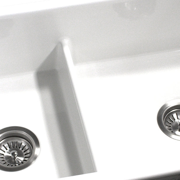 Nantucket Sinks Cape 31" White Dualmount Fireclay Sink With Drain and Grid