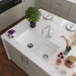 Nantucket Sinks Cape 31" White Dualmount Fireclay Sink With Drain and Grid