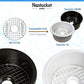 Nantucket Sinks Cape Collection 18" Round Dual-Mount Fireclay Matte Black Single Bowl Round Bar-Prep Kitchen Sink