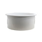 Nantucket Sinks Cape Collection 18" Round Dual-mount Porcelain Enamel Glaze White Fireclay Single Bowl Round Bar-Prep Kitchen Sink