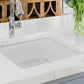 Nantucket Sinks Cape Collection 18" Square Undermount Porcelain Enamel Glaze White Fireclay Single Bowl Kitchen Sink