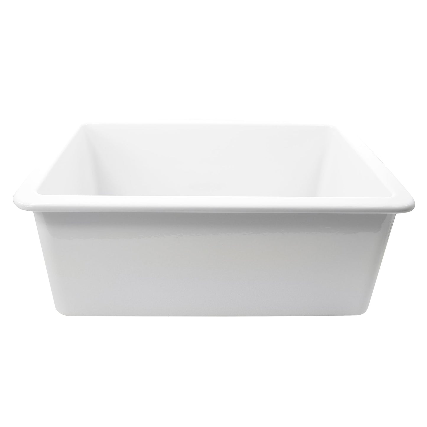 Nantucket Sinks Cape Collection 27" Rectangle Undermount Porcelain Enamel Glaze White Fireclay Single Bowl Kitchen Sink