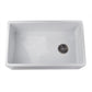 Nantucket Sinks Cape Collection 30" Rectangle Undermount Porcelain Enamel Glaze White Fireclay Single Bowl Farmhouse Apron Kitchen Sink With Offset Drain and Grid
