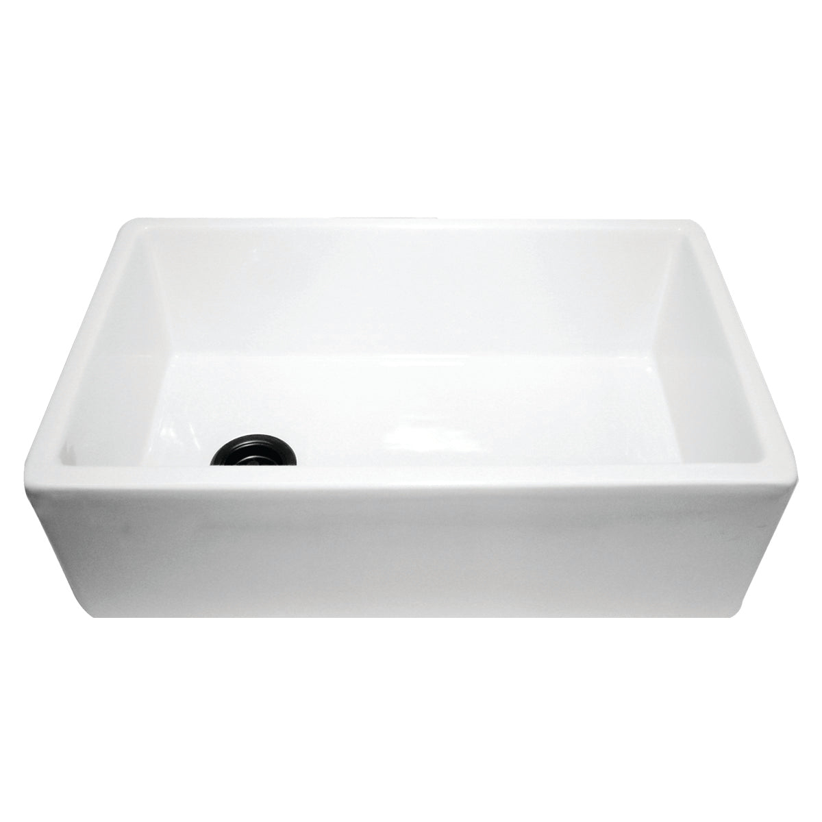 Nantucket Sinks Cape Collection 30" Rectangle Undermount Porcelain Enamel Glaze White Fireclay Single Bowl Farmhouse Apron Kitchen Sink With Offset Drain and Grid