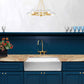 Nantucket Sinks Cape Collection 30" Rectangle Undermount Porcelain Enamel Glaze White Fireclay Single Bowl Farmhouse Apron Kitchen Sink With Offset Drain and Grid