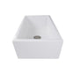 Nantucket Sinks Cape Collection 30" Rectangle Undermount Porcelain Enamel Glaze White Fireclay Single Bowl Italian Farmhouse Apron Kitchen Sink