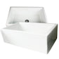 Nantucket Sinks Cape Collection 30" Rectangle Undermount Porcelain Enamel Glaze White Fireclay Single Bowl Italian Farmhouse Apron Kitchen Sink