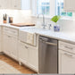 Nantucket Sinks Cape Collection 30" Rectangle Undermount Porcelain Enamel Glaze White Fireclay Single Bowl Italian Farmhouse Apron Kitchen Sink