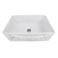 Nantucket Sinks Cape Collection 30" Rectangle Undermount Porcelain Enamel Glaze White Fireclay Single Bowl Italian Farmhouse Apron Kitchen Sink With an Embossed Decorative Garland Design