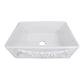 Nantucket Sinks Cape Collection 30" Rectangle Undermount Porcelain Enamel Glaze White Fireclay Single Bowl Italian Farmhouse Apron Kitchen Sink With an Embossed Decorative Garland Design