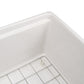 Nantucket Sinks Cape Collection 30" Rectangle Undermount Porcelain Enamel Glaze White Fireclay Single Bowl Reversible Workstation Apron Kitchen Sink With Offset Drain and Accessories