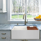 Nantucket Sinks Cape Collection 30" Rectangle Undermount Porcelain Enamel Glaze White Fireclay Single Bowl Reversible Workstation Apron Kitchen Sink With Offset Drain and Accessories