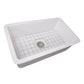 Nantucket Sinks Cape Collection 32" Rectangle Undermount Porcelain Enamel Glaze White Fireclay Single Bowl Kitchen Sink