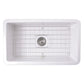 Nantucket Sinks Cape Collection 32" Rectangle Undermount Porcelain Enamel Glaze White Fireclay Single Bowl Kitchen Sink