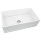 Nantucket Sinks Cape Collection 33" Rectangle Undermount Porcelain Enamel Glaze White Fireclay Single Bowl Apron Workstation Kitchen Sink
