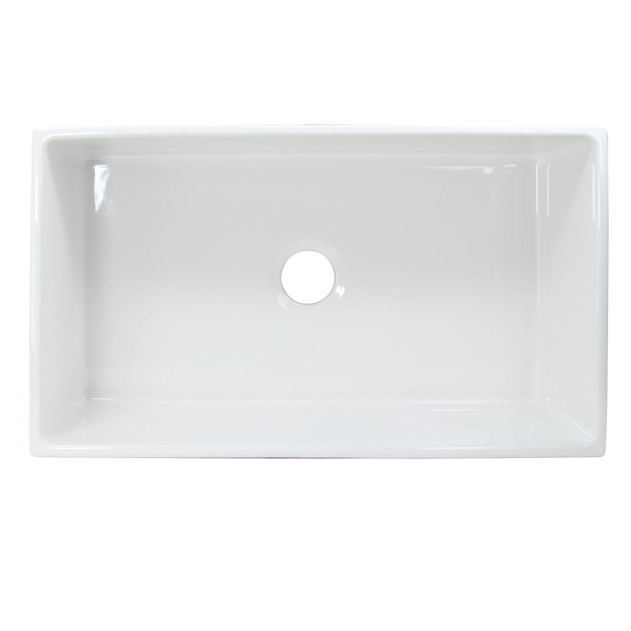 Nantucket Sinks Cape Collection 33" Rectangle Undermount Porcelain Enamel Glaze White Fireclay Single Bowl Apron Workstation Kitchen Sink