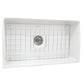 Nantucket Sinks Cape Collection 33" Rectangle Undermount Porcelain Enamel Glaze White Fireclay Single Bowl Apron Workstation Kitchen Sink