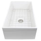 Nantucket Sinks Cape Collection 33" Rectangle Undermount Porcelain Enamel Glaze White Fireclay Single Bowl Apron Workstation Kitchen Sink