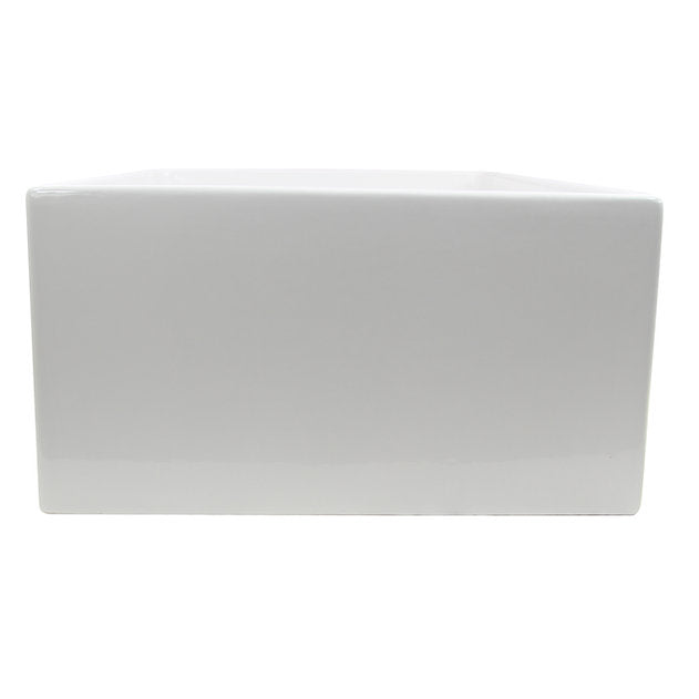 Nantucket Sinks Cape Collection 33" Rectangle Undermount Porcelain Enamel Glaze White Fireclay Single Bowl Apron Workstation Kitchen Sink