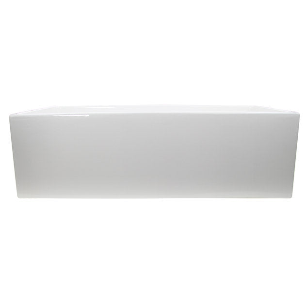 Nantucket Sinks Cape Collection 33" Rectangle Undermount Porcelain Enamel Glaze White Fireclay Single Bowl Apron Workstation Kitchen Sink