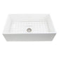 Nantucket Sinks Cape Collection 33" Rectangle Undermount Porcelain Enamel Glaze White Fireclay Single Bowl Apron Workstation Kitchen Sink