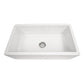 Nantucket Sinks Cape Collection 33" Rectangle Undermount Porcelain Enamel Glaze White Fireclay Single Bowl Italian Farmhouse Apron Kitchen Sink
