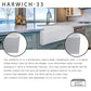 Nantucket Sinks Cape Collection 33" Rectangle Undermount Porcelain Enamel Glaze White Fireclay Single Bowl Italian Farmhouse Apron Kitchen Sink