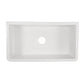 Nantucket Sinks Cape Collection 33" Rectangle Undermount Porcelain Enamel Glaze White Fireclay Single Bowl Italian Farmhouse Apron Kitchen Sink