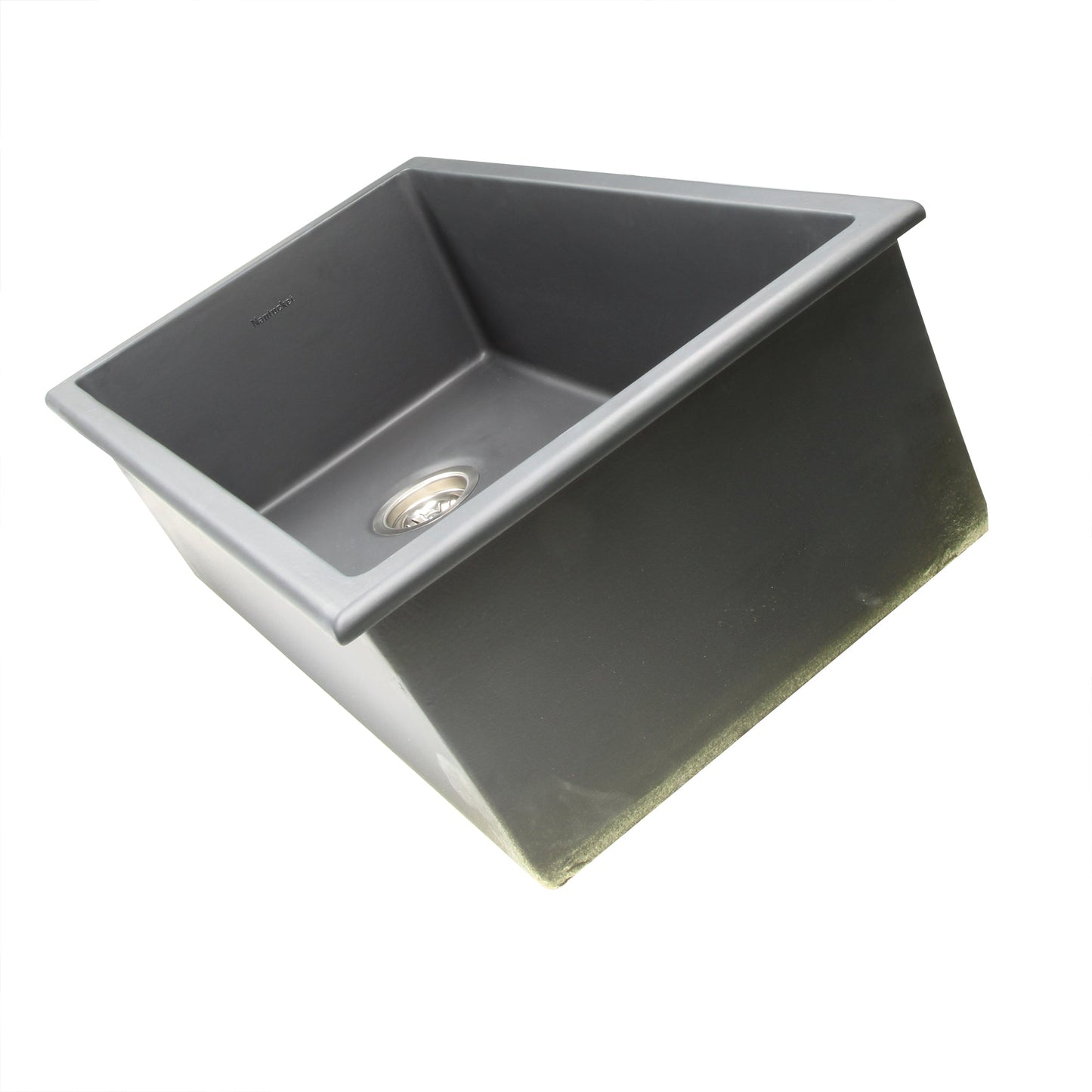 Nantucket Sinks Cape Collection 34" Rectangle Dual-mount Porcelain Enamel Glaze Matte Black Fireclay Single Bowl Kitchen Sink