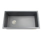 Nantucket Sinks Cape Collection 34" Rectangle Dual-mount Porcelain Enamel Glaze Matte Black Fireclay Single Bowl Kitchen Sink