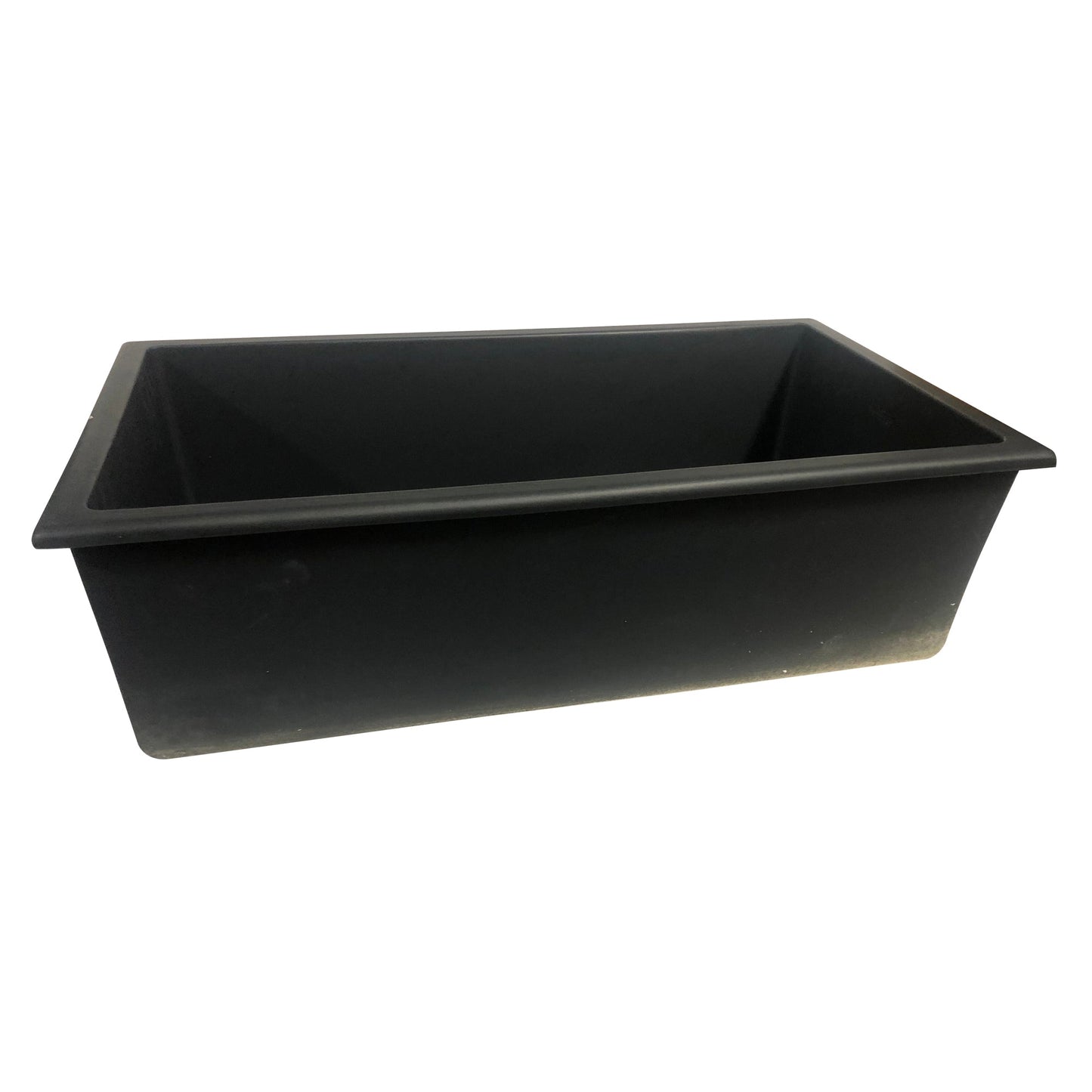 Nantucket Sinks Cape Collection 34" Rectangle Dual-mount Porcelain Enamel Glaze Matte Black Fireclay Single Bowl Kitchen Sink