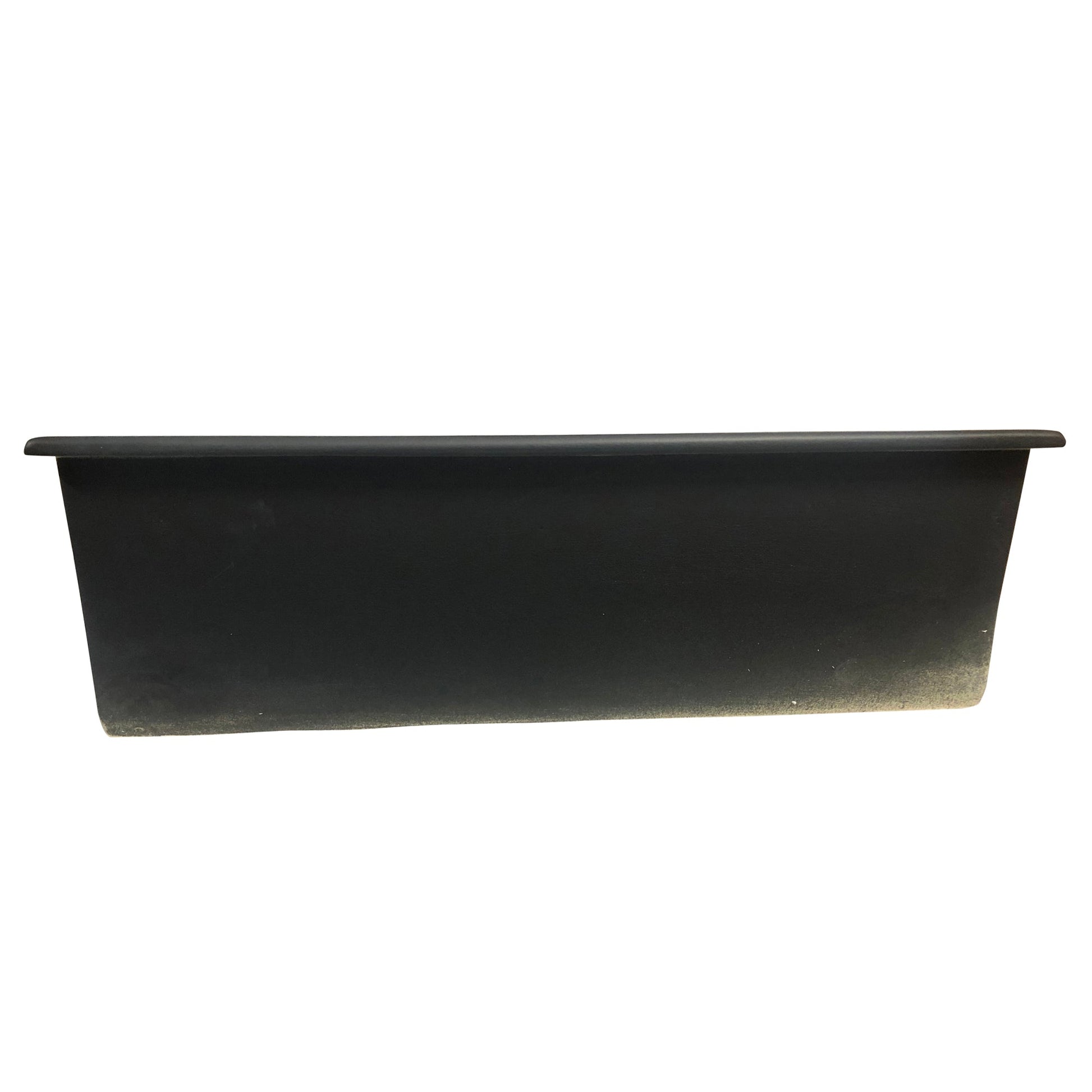 Nantucket Sinks Cape Collection 34" Rectangle Dual-mount Porcelain Enamel Glaze Matte Black Fireclay Single Bowl Kitchen Sink