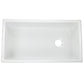 Nantucket Sinks Cape Collection 34" Rectangle Porcelain Enamel Glaze White Fireclay Single Bowl Kitchen Sink