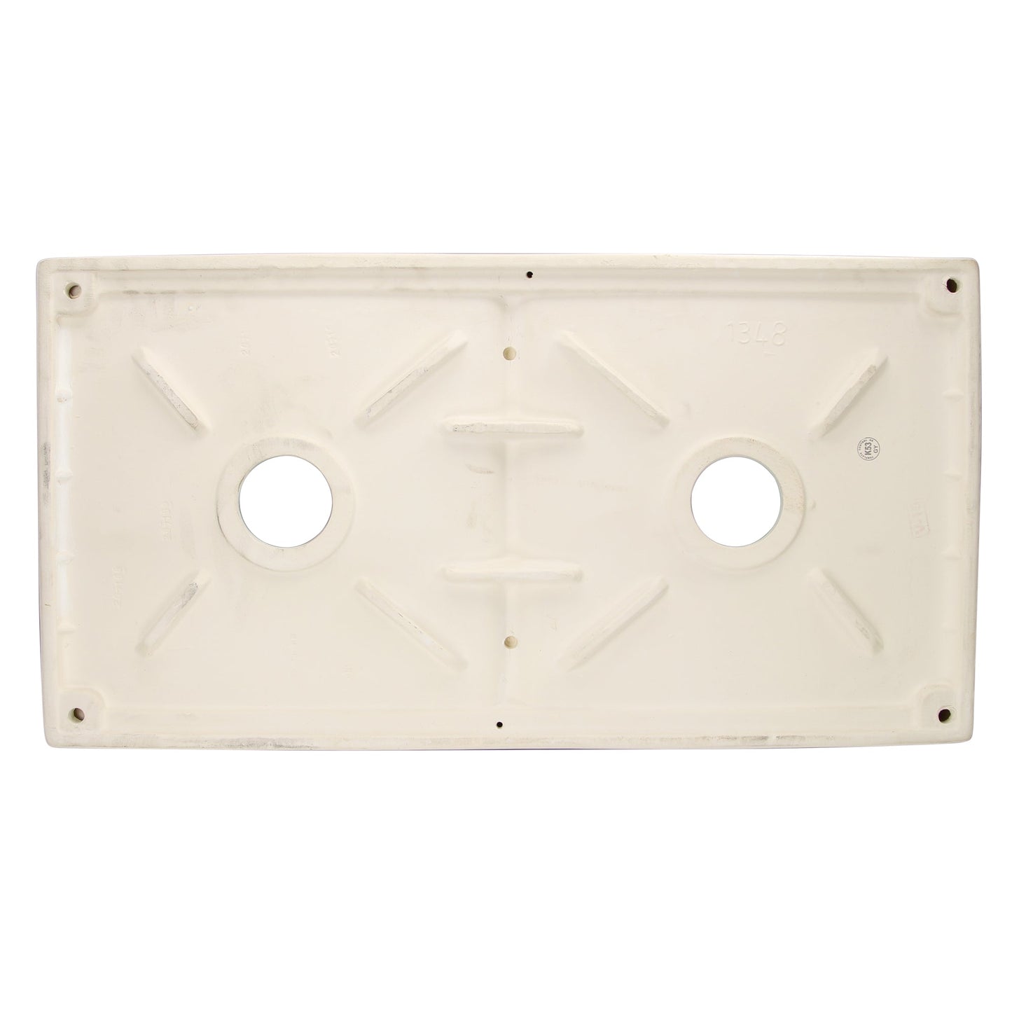 Nantucket Sinks Cape Collection 36" Rectangle Undermount Porcelain Enamel Glaze White Fireclay Double Bowl Farmhouse Apron Kitchen Sink With Drains and Grids