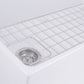 Nantucket Sinks Cape Collection 36" Rectangle Undermount Porcelain Enamel Glaze White Fireclay Single Bowl Farmhouse Apron Kitchen Sink With Offset Drain and Grid