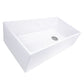 Nantucket Sinks Cape Collection 36" Rectangle Undermount Porcelain Enamel Glaze White Fireclay Single Bowl Farmhouse Apron Kitchen Sink With Offset Drain and Grid