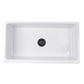 Nantucket Sinks Cape Collection 36" Rectangle Undermount Porcelain Enamel Glaze White Fireclay Single Bowl Farmhouse Kitchen Sink With Decorative Apron
