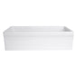 Nantucket Sinks Cape Collection 36" Rectangle Undermount Porcelain Enamel Glaze White Fireclay Single Bowl Farmhouse Kitchen Sink With Decorative Apron