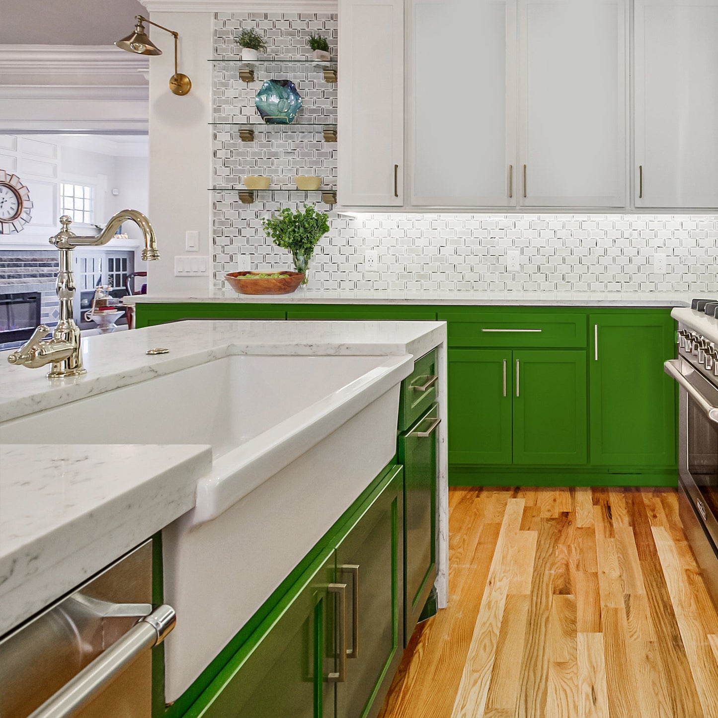 Nantucket Sinks Cape Collection 36" Rectangle Undermount Porcelain Enamel Glaze White Fireclay Single Bowl Farmhouse Kitchen Sink With Decorative Apron