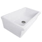 Nantucket Sinks Cape Collection 36" Rectangle Undermount Porcelain Enamel Glaze White Fireclay Single Bowl Farmhouse Kitchen Sink With Decorative Apron