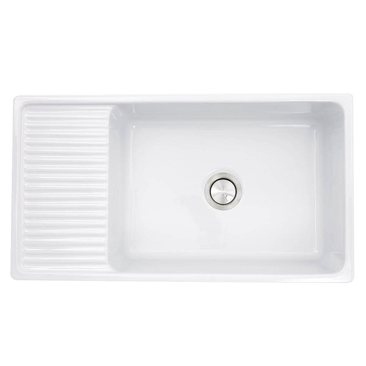 36 Stainless Steel Undermount Kitchen Sink W/ Drain Board